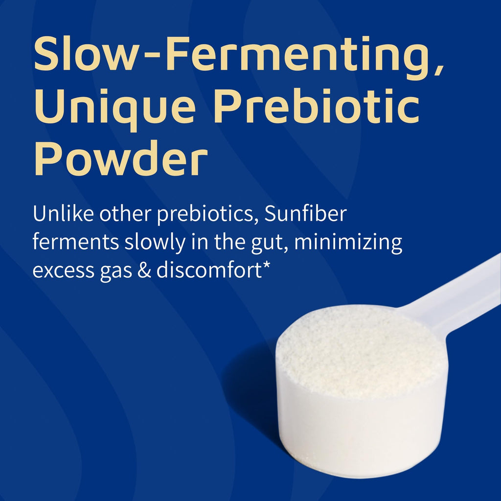 Tomorrow's Nutrition Sunfiber Prebiotic Fiber Supplement, 90 Servings | Supports gut health and digestive comfort, unflavored powder with low FODMAP formula and gluten free ingredients