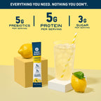 Bare Bones Lemonade Collagen Protein Powder Drink Mix, 16 Stick Packets | 5g Collagen Protein | Prebiotic Collagen Drink Mix for Water | Naturally Sweetened, Light & Flavorful | Gluten & Dairy Free