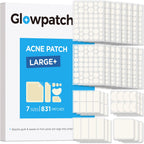 7 Sizes 831 Counts Pimple Patches Variety Pack for Face, Back | Hydrocolloid, Large Blemish Patches for Body, Chin, Chest, Cheek, Shoulder, Neck, Forehead (Dot, Moon, Rectangular, Square)