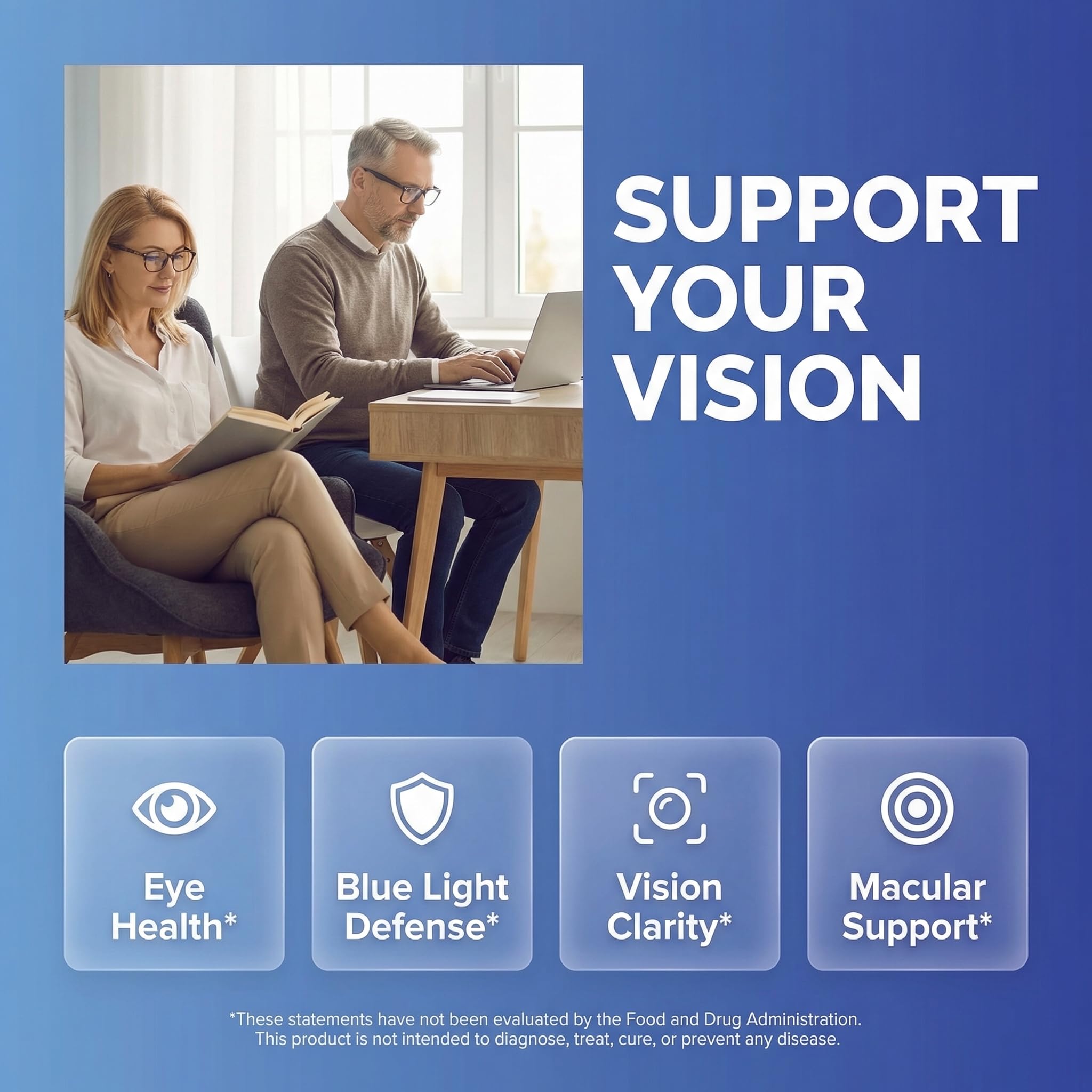 Clean Nutra Eye Vitamins with Bilberry Lutein and Zeaxanthin Supplements Lycopene 40mg Resveratrol Grape Seed Astaxanthin for Eyes - Eye Care Health Support Eye Vitamin and Mineral Supplement