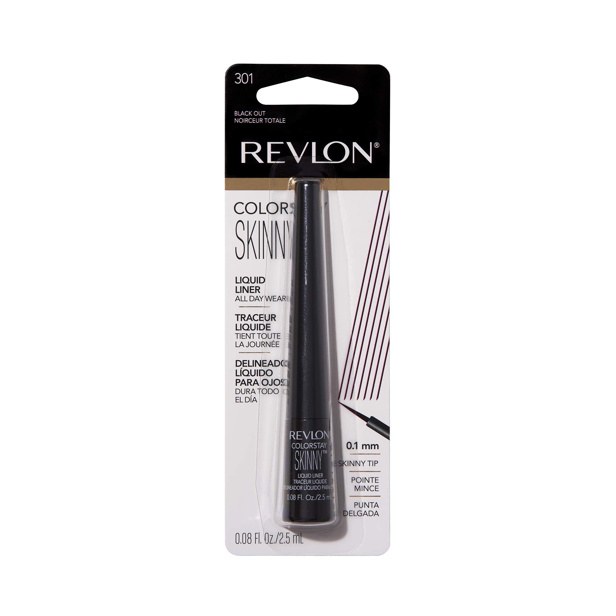 Buy now Revlon Skinny Liquid Eyeliner, ColorStay Eye Makeup, Waterproof, Smudge-proof, Longwearing with Ultra-Fine Tip, Black Out, 0.08 oz at indiglob india