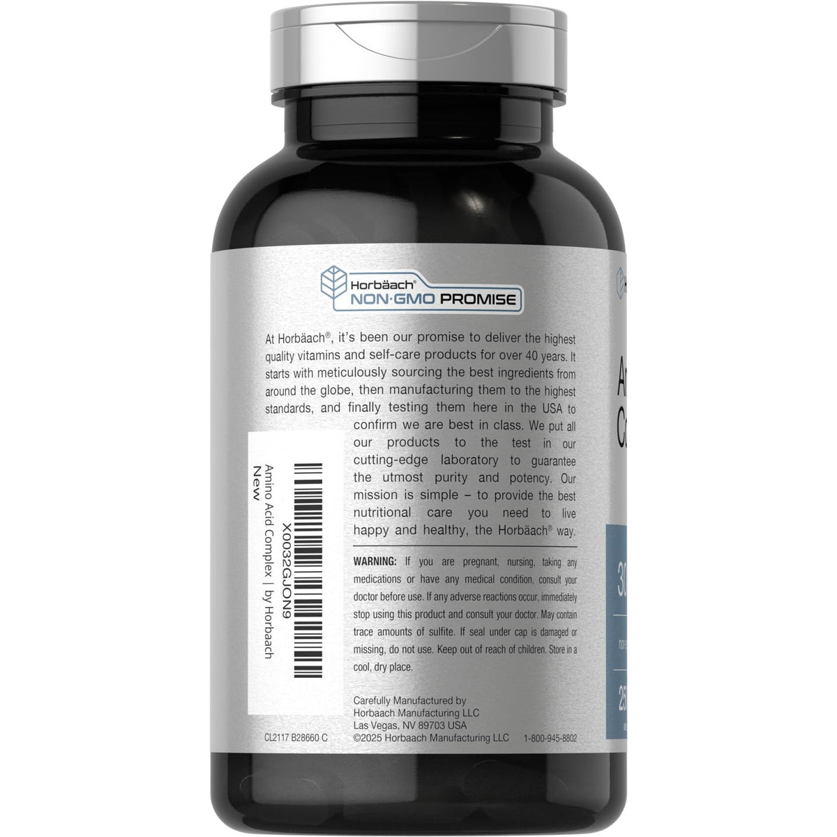 Horbäach Amino Acid Complex 3000mg | 250 Caplets