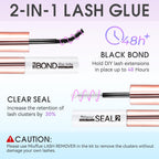3 PCS Lash Kit Bond and Seal with Eyelash Tweezers Remover Kit