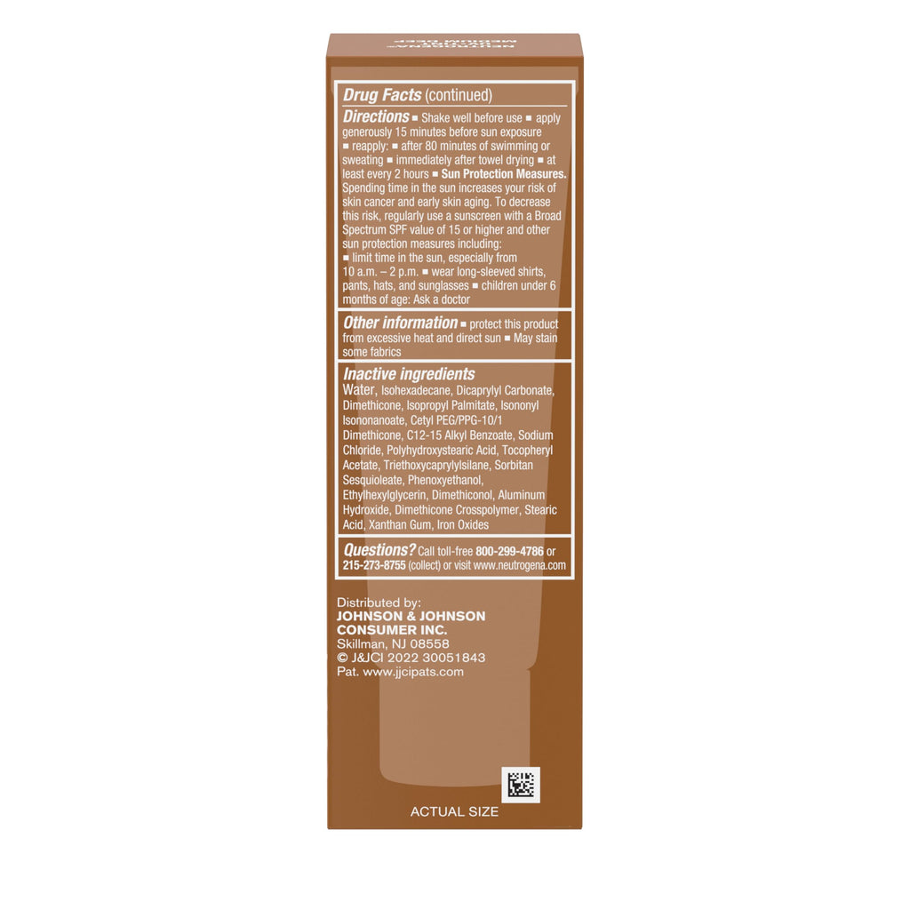 Buy now Neutrogena Purescreen+ Tinted Sunscreen for Face with SPF 30, Broad Spectrum Mineral Sunscreen with Zinc Oxide and Vitamin E, Water Resistant, Fragrance Free, Medium Deep, 1.1 fl oz at indiglob india