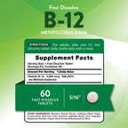 Nature's Truth B12 Vitamin | 5000 mcg | 60 Tablets