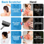 Yeipis 3 Pack Back Scratcher Metal Portable Telescoping with Rubber Handles, Extendable Back Massager Tool with Beautiful Box, White Elephant Stocking Stuffers Gifts for Men Women Christmas Presents