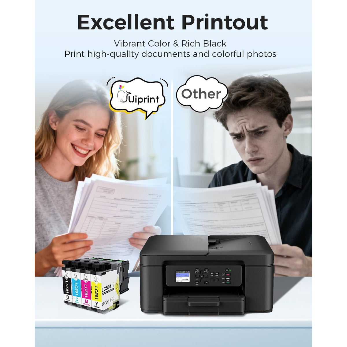 LC501 Ink Cartridges for Brother Printer MFC-J1360DW MFC-J1410DW
