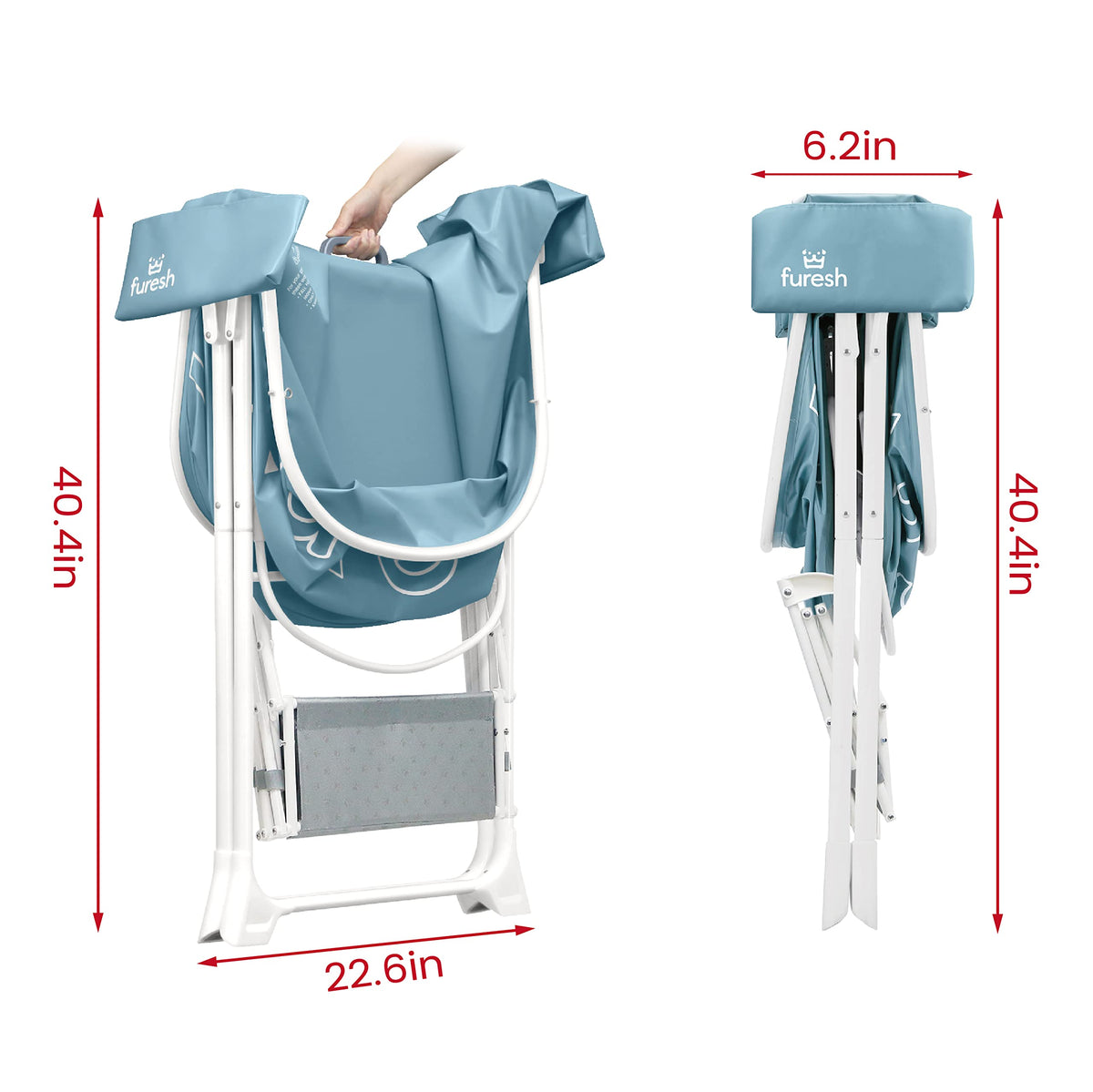 Furesh Foldable Dog Washing Station for Large Dogs with Stairs