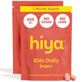 Hiya Iron+ Supplements for Kids, No Added Sugar, 60 Day Supply, Strawberry | Third Party Tested, Chewable High Absorption Iron Supplement Refill, Delicious Strawberry Flavor & Easy on Children's Stomach