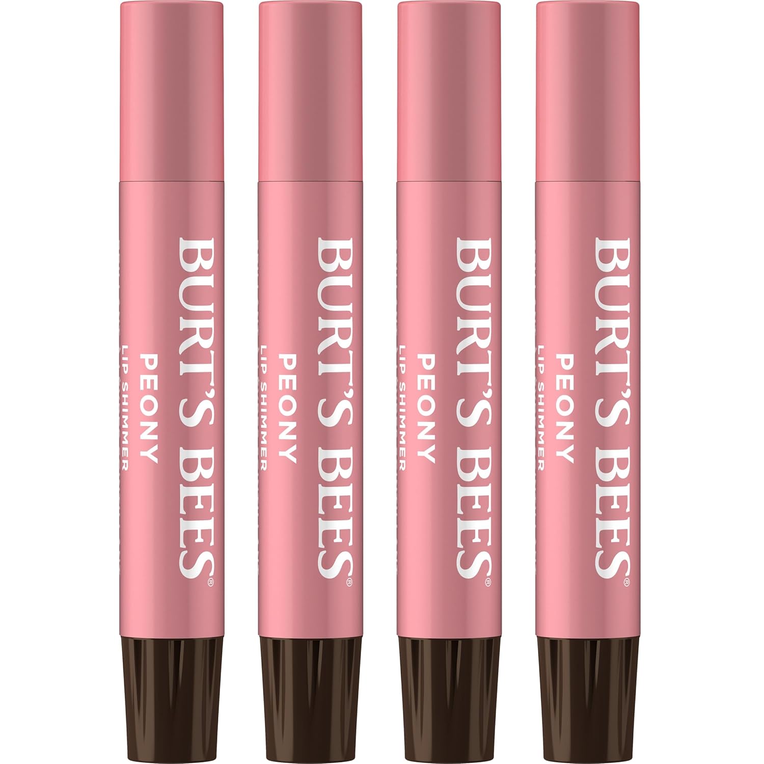 Buy now Burt's Bees Shimmer Lip Tint Set, Tinted Lip Balm Stick, Moisturizing for All Day Hydration with Natural Origin Glowy Pigmented Finish & Buildable Color, Guava (4-Pack) 4 Count (Pack of 1) Peony at indiglob india