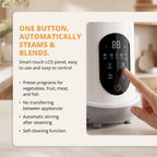 BEAR 2024 Baby Food Maker, One-Step & Easy to Use, Smart Touchscreen, White
