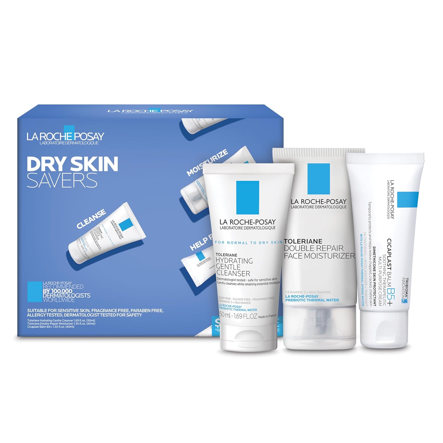 Buy now La Roche-Posay Toleriane Double Repair Face Moisturizer, Daily Moisturizer Face Cream with Ceramide & Niacinamide for All Skin Types, Immediate Comfort & Long Lasting Hydration, Fragrance Free Dry Skin Savers at indiglob india