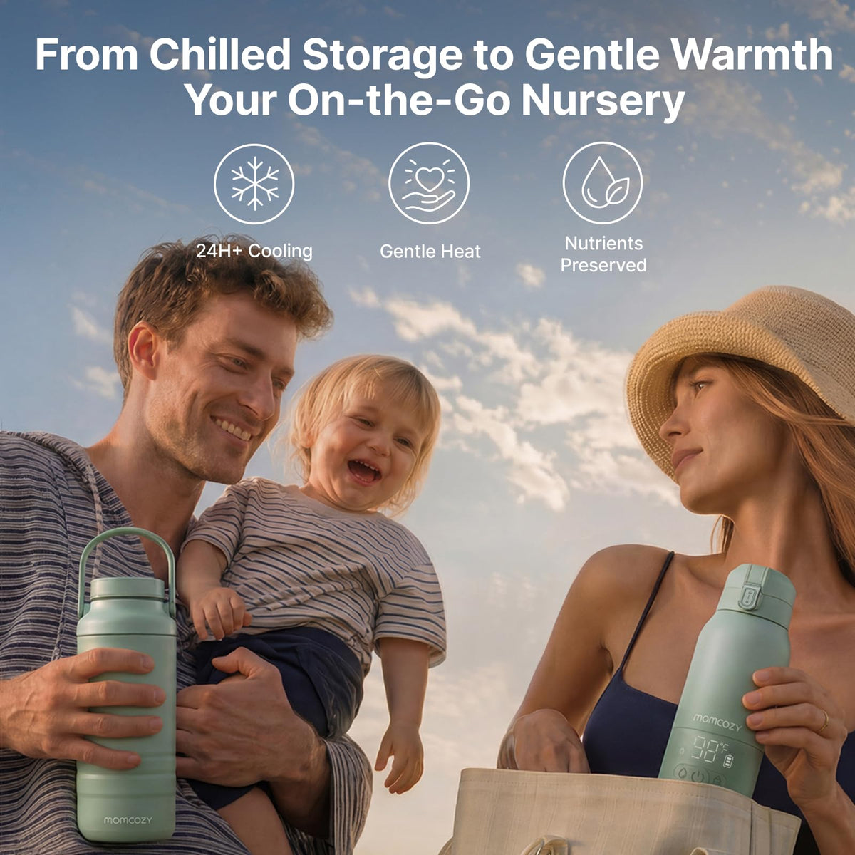 Momcozy Portable Bottle Warmer & Breastmilk Cooler Set On-the-Go Essentials