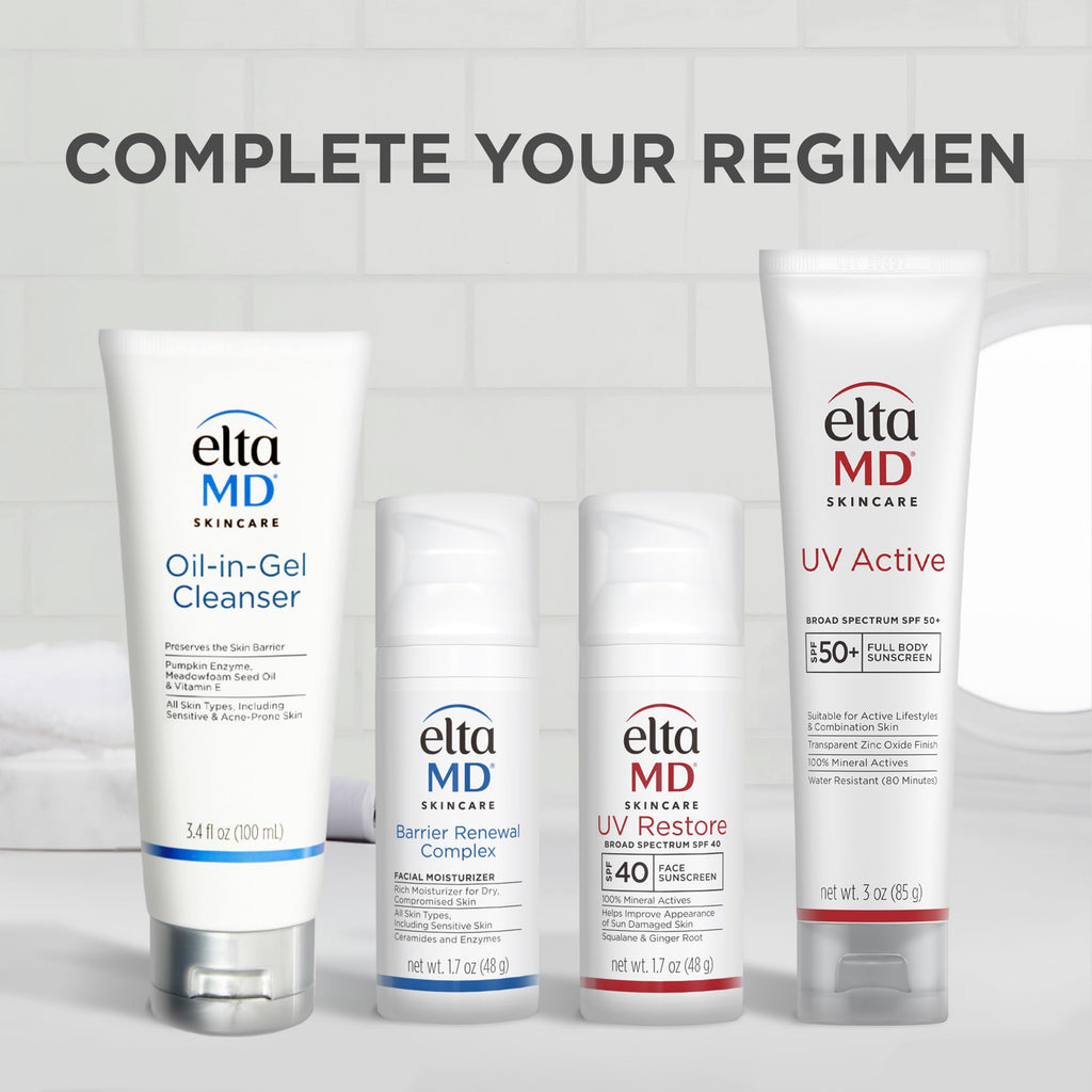 EltaMD UV Restore 100% Mineral Face Sunscreen For Mature Skin, SPF 40 | For Adults with Visible Sun Damage, Fine Lines, or Age Spots, Zinc Oxide Formula, Lightweight, Restores Skin Moisture