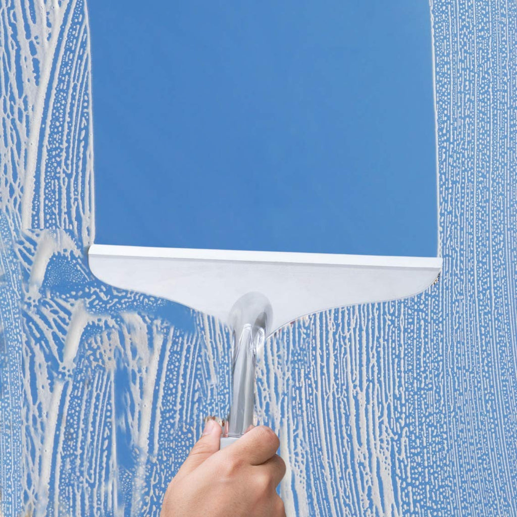 Shower Squeegee for Bathroom Glass Doors, 10'' Window Cleaner Tool
