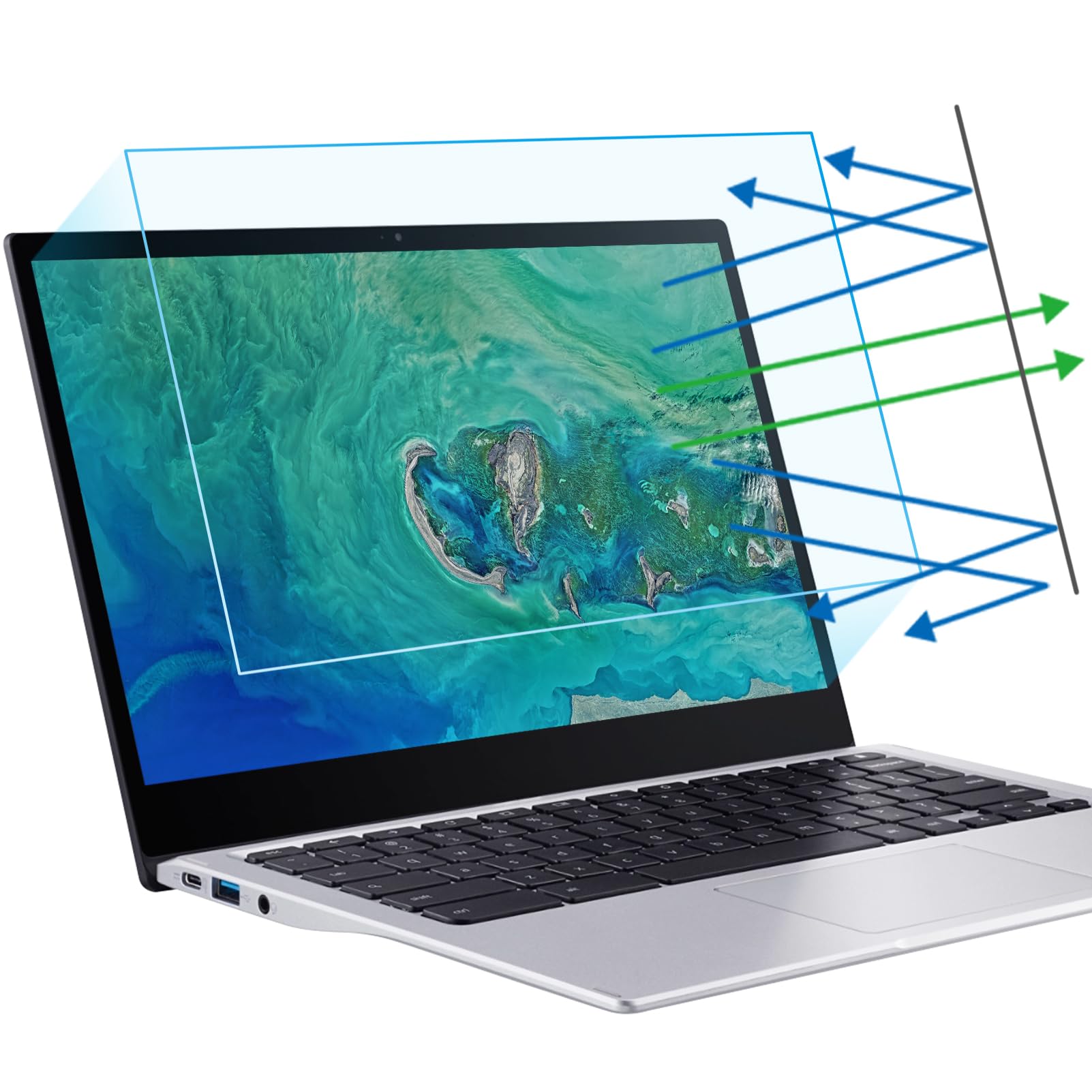 Buy now F FORITO 2-Pack 15.6 Inch Anti Blue Light Laptop Screen Protector, Eye Protection Anti Glare Matte Computer Screen Cover for 15.6" Laptop with 16:9 Aspect Ratio, Reduce Eye Strain and Touch Sensitive 17 Inch (Diagonal) - 16:10 Aspect Ratio Transparent at indiglob india