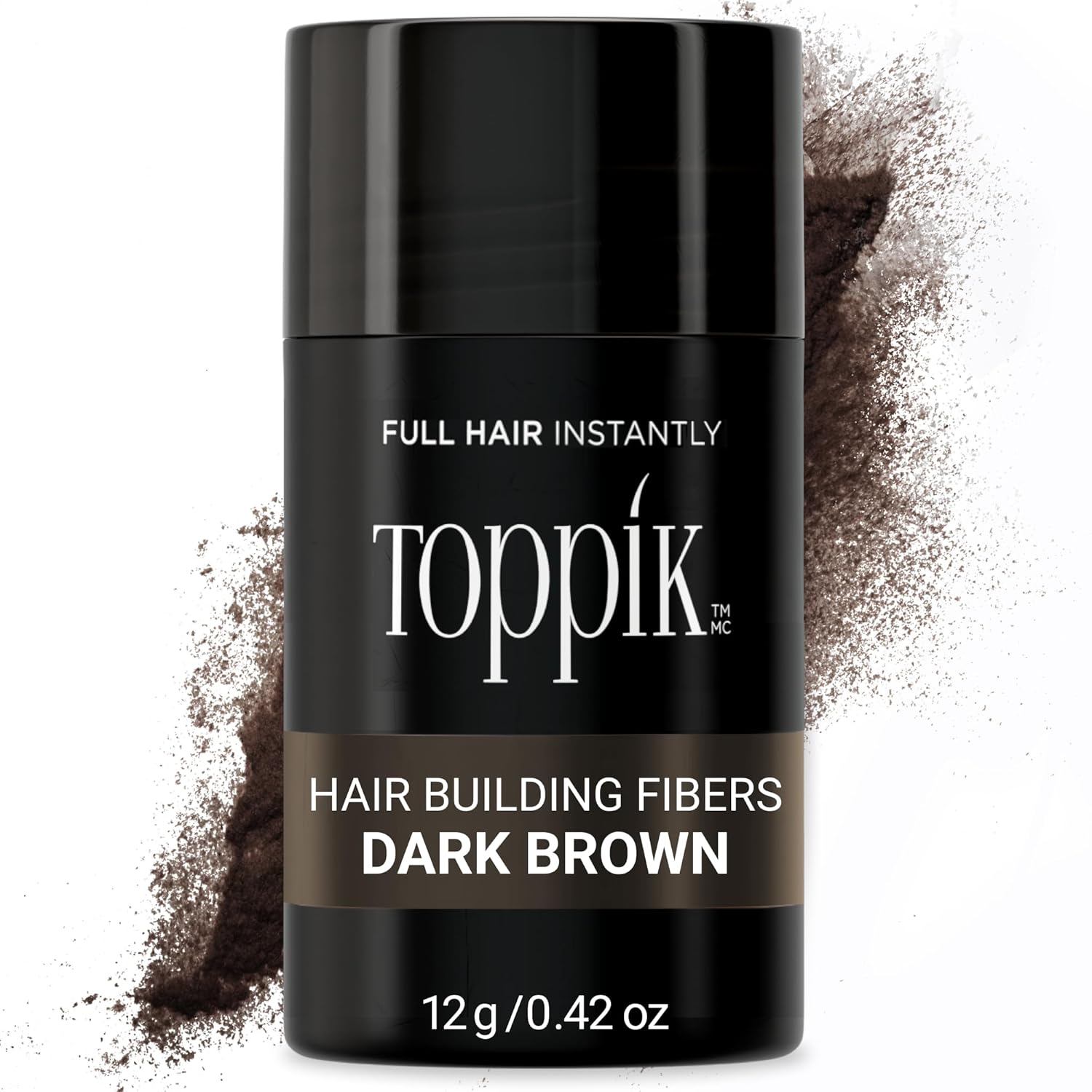 Buy now Toppik Hair Building Fibers, Fill In Fine or Thinning Hair Instantly Thicker, Fuller Looking Hair 9 Shades,4 size options Dark Brown Medium 12g at indiglob india