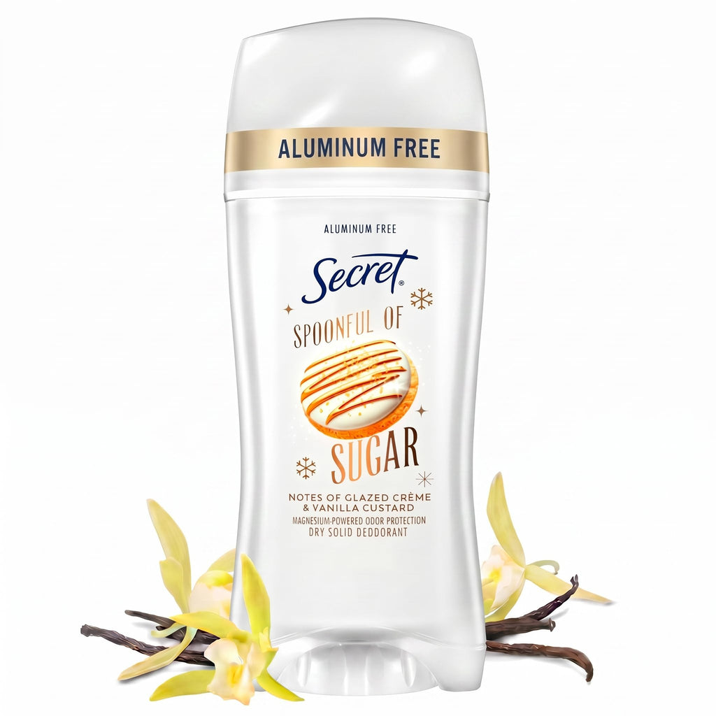 Secret Aluminum Free Deodorant for Women, 72hr Odor Protection, Naturally Derived Ingredients, Free of Parabens Dyes Talc & Baking Soda, PH Balancing Minerals, Dry Solid, Cotton Scent, 2.4 oz