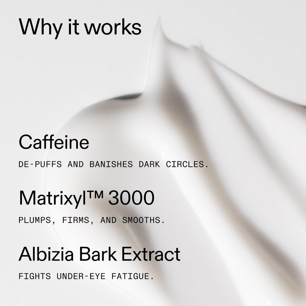 The INKEY List Caffeine Eye Cream, Reduce Eye Puffiness and Dark Circle, Blur Fine Lines, 0.5 fl oz | Lightweight Under-Eye Cream with Caffeine and Matrixyl 3000 to Help Reduce Puffiness, Dark Circles and Fine Lines