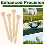 Guirnd 150PCS Professional Wooden Golf Tees 2 3/4 inch Biodegradable Bamboo Golf Tees, Stable and Reliable, Available in Natural Color