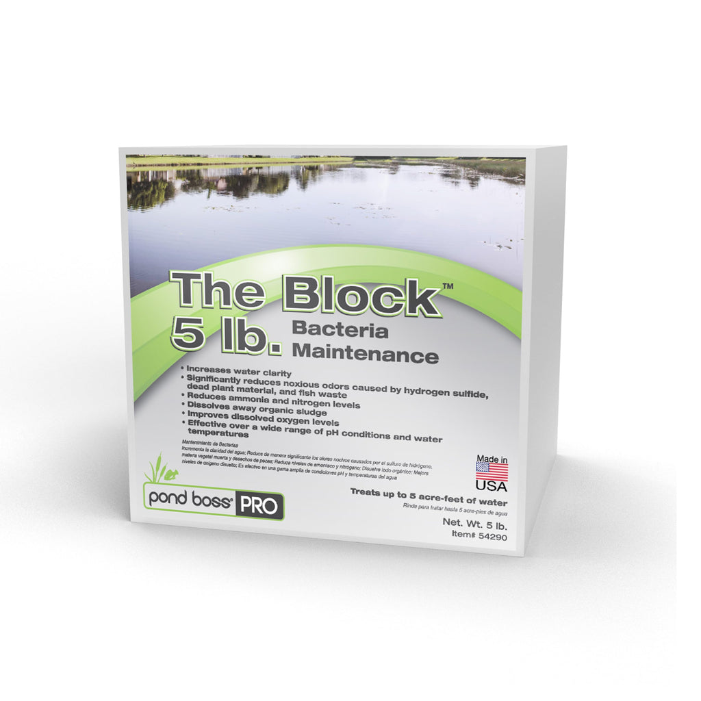pond boss® PRO The Block™ – Water Clarifier, Sludge & Odor Remover, 5 lb.
