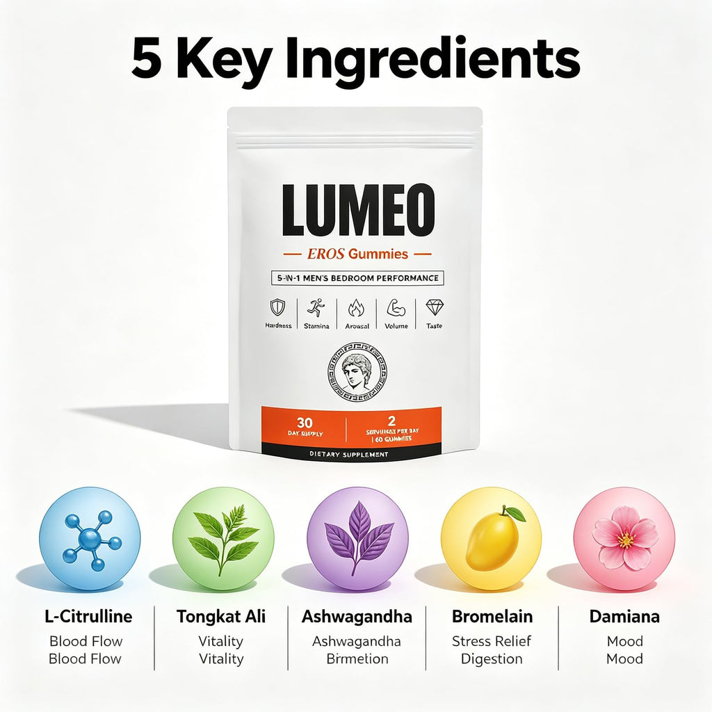 Lumeo Eros Gummies - 60 Gummies, Support for Active Men