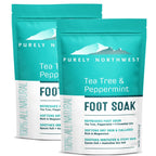 Purely Northwest-Tea Tree, Peppermint, MSM & Epsom Salt Foot Soak-for Stubborn Foot Odor, Burning & Itching associated with Athletes Foot- Softens Dry Skin & Calloused Heels-1 Pound