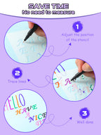 30 Pcs Letter Stencils for Painting 4 x 7 Inch Number Alphabet Stencils