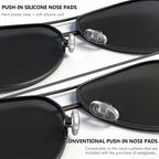 Push-in Eyeglass Nose Pads - PFDHQS 18 Pairs Glasses Nose Pads Replacement Kit - 6 Options Available for Replacing and Having Spare Nose Pads for Sunglasses