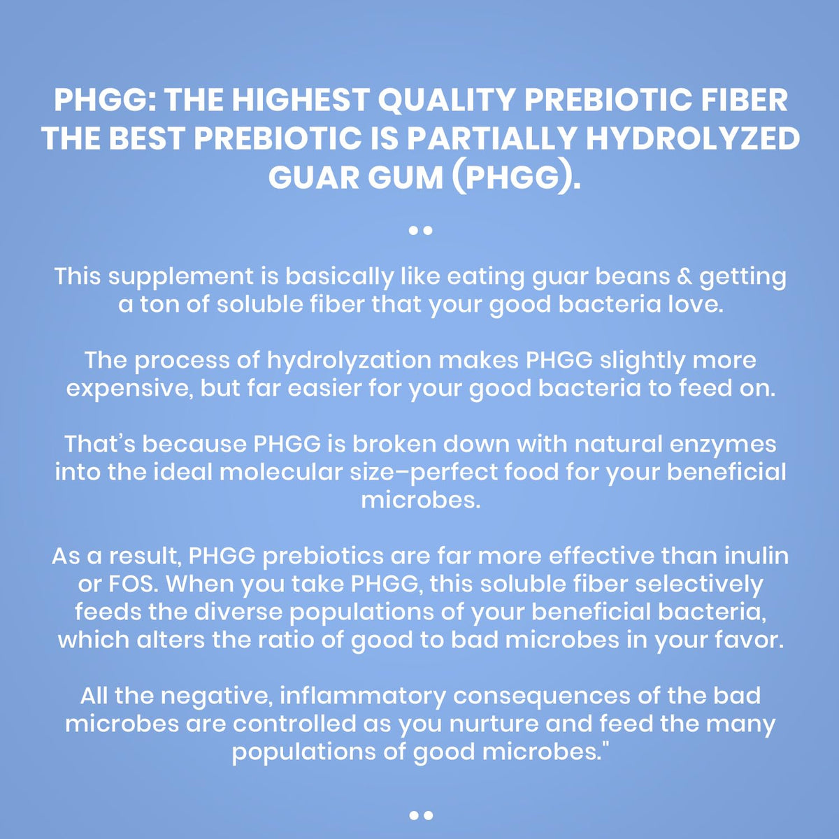 PERFECT PASS Prebiotic PHGG Partially Hydrolyzed Guar Gum 100% Natural