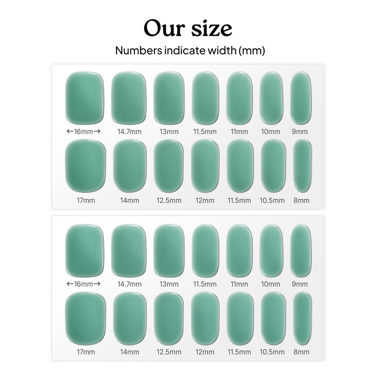Heyhae Semi Cured Gel Nail Strips - Hey, Heart by the Ocean