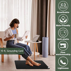 Buy now Reconnect to The Earth EMF Recovery Mat, 35.4x23.6 inches, Universal Grounding Sleep & Yoga Mat, Improves Energy, Sleep Assist, Helps with Anxiety - BLACK at indiglob india