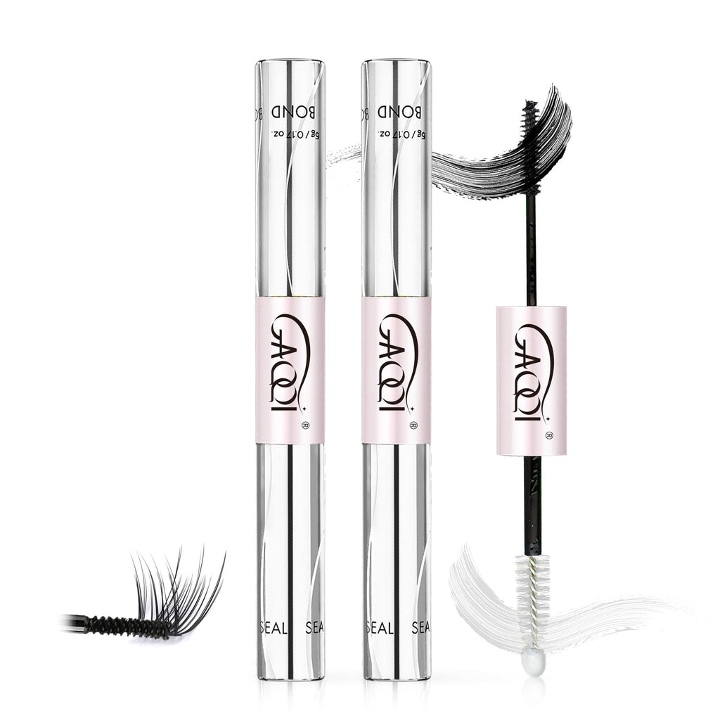 Lash Cluster Glue, Waterproof Bond and Seal Lash Glue, Black - 10ml | Strong Hold 3-7days, Latex-free & Formaldehyde-free, Waterproof, For Cluster/ Individual/ Strip Lashes, Easy to Use