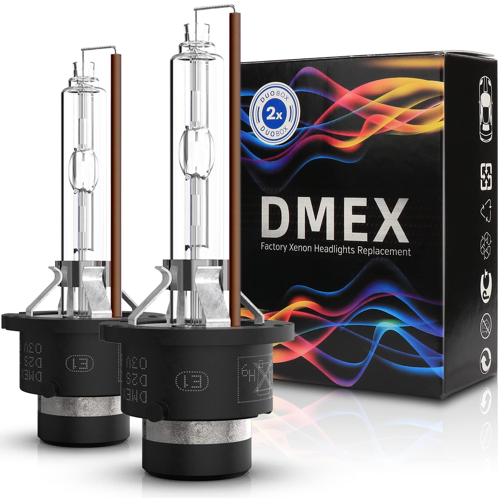 Buy now DMEX D4S HID Headlight Bulbs Xenon 35W Replacement 66440 42402 42402WX - Pack of 2, 8000K White Blue (Not fit Halogen Headlamp) at indiglob india