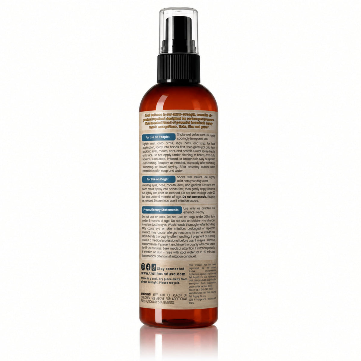 Trail Defense Tick & Mosquito Repellent for Humans and Dogs – Botanical Bug Spray