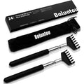 Buy now 2 Pack Portable Extendable Back Scratcher, Stainless Steel Telescoping Back Scratcher with Beautiful Present Packaging A-black at indiglob india