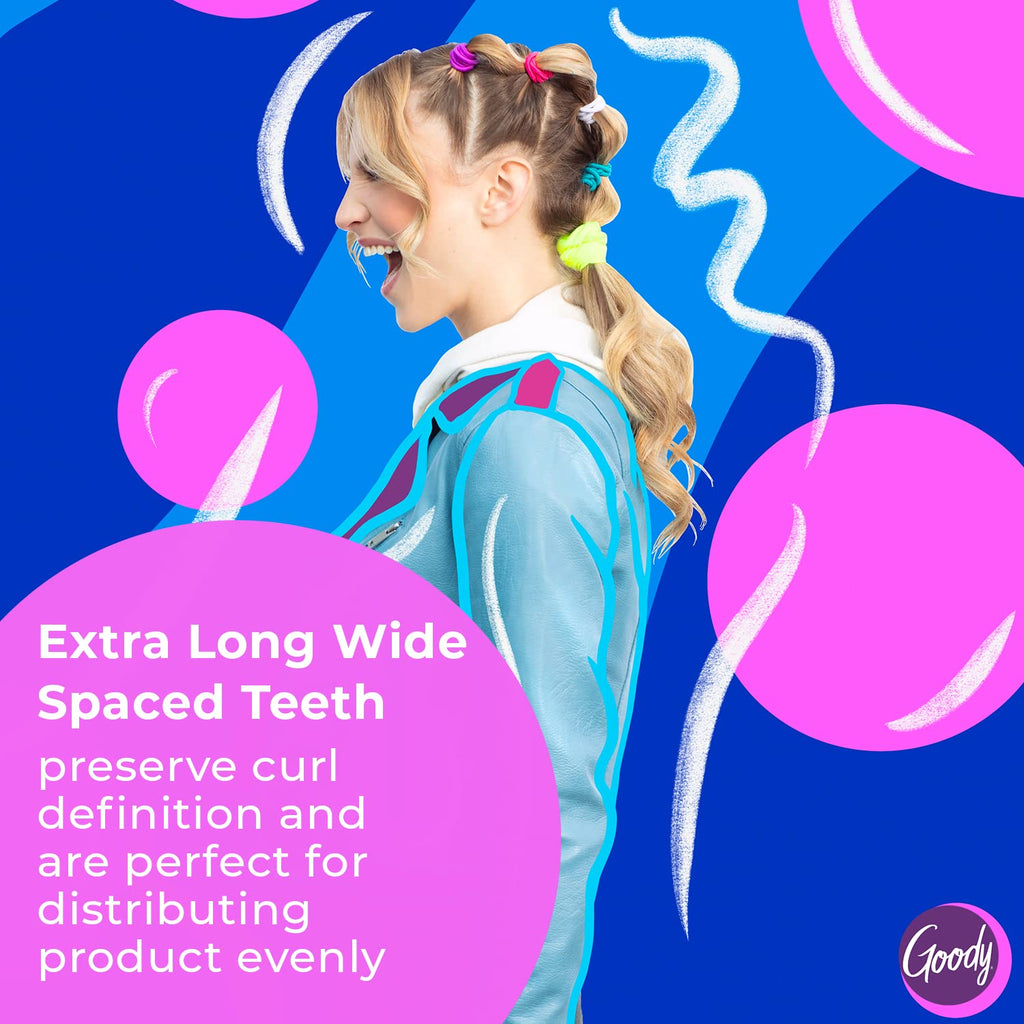 Buy now GOODY Total Texture Detangling Handle Comb, Wide Spaced Teeth Preserve Curl Definition, Pain-Free Hair Accessories for Women & Girls, Durable for Everyday and Professional Use, Black at indiglob india