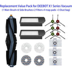 Buy now DEEBOT X1 Series Replacement Accessories Set Fit for ECOVACS X1 Omni / X1 TURBO Robot Vacuum Include 1 Main Brush 6 Side Brushes 2 Filter 4 Mop Pads 3 Dust bag Parts at indiglob india