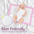 Reli. Disposable Changing Pads for Baby (110 Pack) | 13" x 18" Pink Disposable Diaper Changing Pad Liners | Super Absorbent, Leak-Proof | Waterproof, Quick Dry Underpads