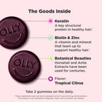 OLLY Heavenly Hair, Supports Healthy Hair,* Keratin, Biotin - 60 Count