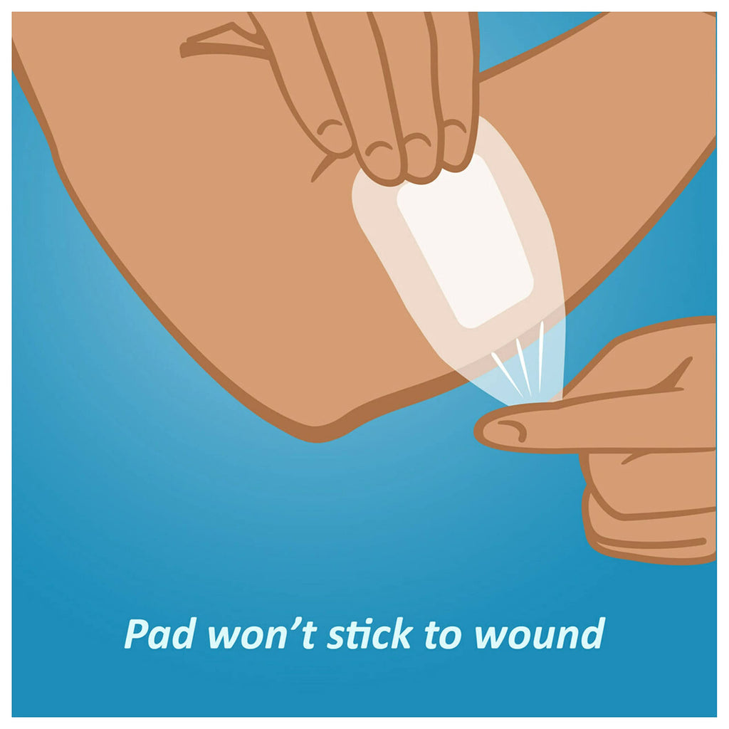 Nexcare Tegaderm + Pad Transparent Dressing, Clear Breathable Dressing Holds Fast for 7 Days, Waterproof for Safe Bathing - 5 Dressings