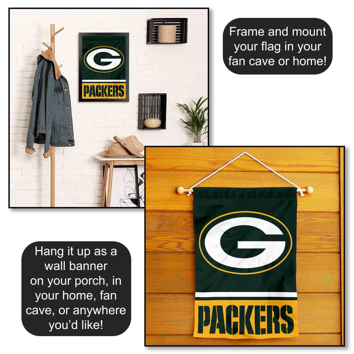 Green Bay Packers Double Sided Garden Flag