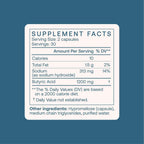 Buy now BodyBio Butyrate - Postbiotic for Gut Health, Digestive Support, Bloat, Gas & Constipation Relief, Leaky Gut Repair - Sodium + Butyric Acid Supplement for GI Wellness at indiglob india