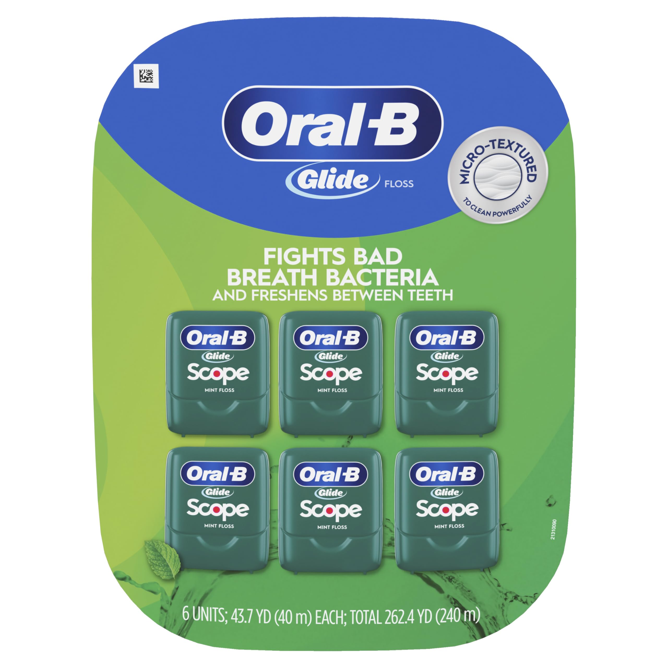 Buy now Oral-B Glide Dental Floss, Scope Mint Flavor, 40 m, Pack of 6 at indiglob india