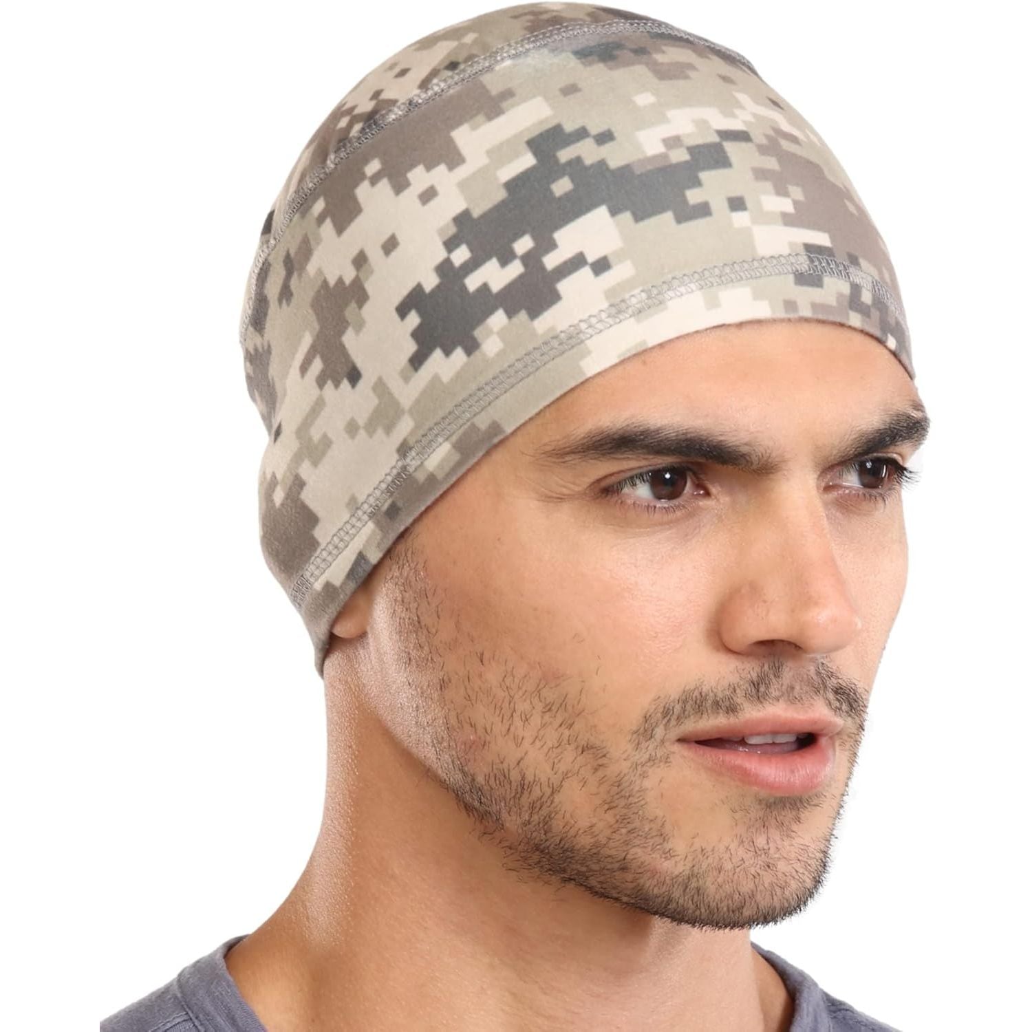Buy now Cooling Skull Cap for Men - Hard Hat Liner, Cycling Cap, Head Caps for Men, Helmet Liner for Motorcycle One Size Desert Camo at indiglob india