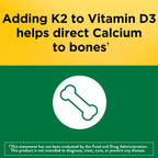 Nature Made Vitamin D3 K2 Supplement, 30 Softgels | Vitamin D 5000 IU (125 mcg) for Immune, Bone, Teeth and Muscle Health Support, 30 Day Supply