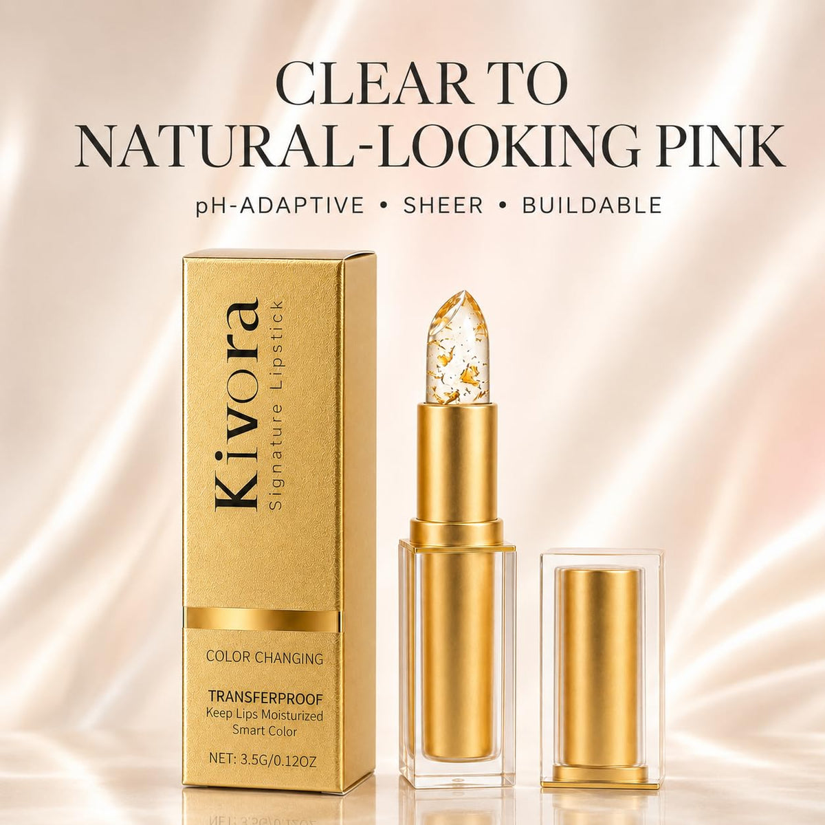 Clear pH-Adaptive Lip Color for Mature Lips