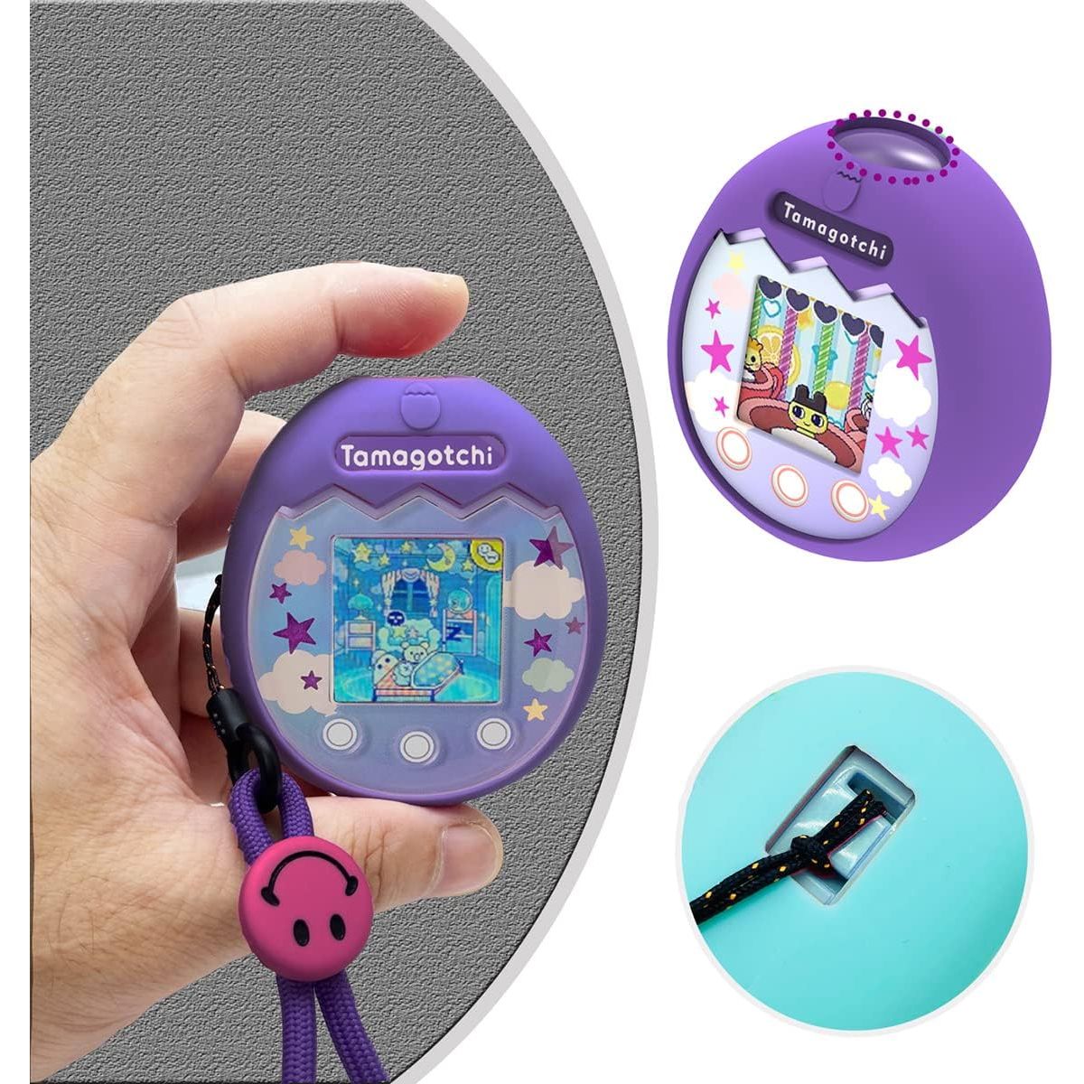 Buy now JCHPINE Hard Carrying Case and Silicone Cover Compatible with Tamagotchi Pix Interactive Virtual Pet Game Machine, Screen Film Protector for Tamagotchi Pix Accessories (Purple) at indiglob india