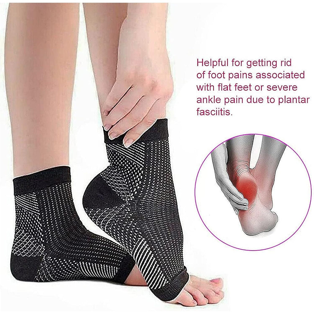Buy now Heelsium Pain Relief Socks, Heelsium Instant Pain Relief Socks, Compression Socks for neuropathy pain, plantar fasciitis socks for women (Black,2pairs,L) at indiglob india