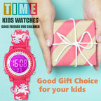 Buy now Venhoo Kids Watches 3D Cartoon Waterproof 7 Color Lights Toddler Wrist Digital Watch with Alarm Stopwatch for 3-10 Year Girls Little Child at indiglob india